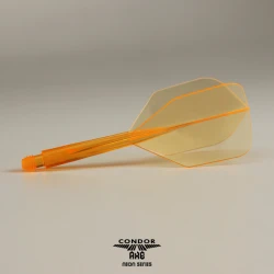 Penas CONDOR AXE Neon Orange shape curta. 3 Uds.