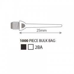 PUNTAS Harrows Key Point Negra bolsa de 1000 uds.