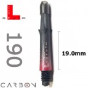 L-SHAFT KARBON Schwarz-Rot kurz 190