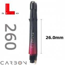 L-SHAFT KARBON Schwarz-Rot mittel 260