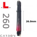 L-SHAFT KARBON Schwarz-Rot mittel 260